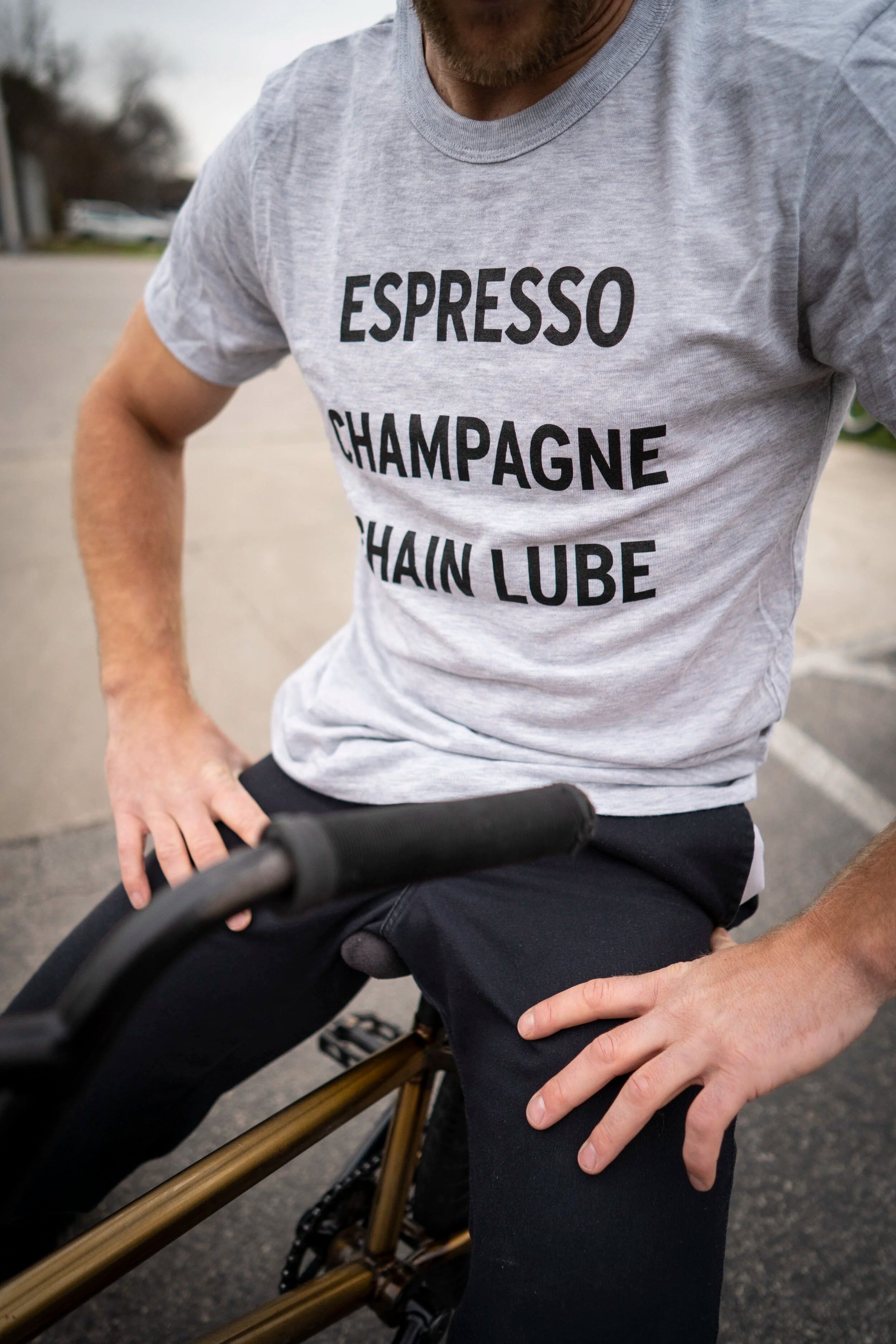 Espresso Champagne Chain Lube Tee