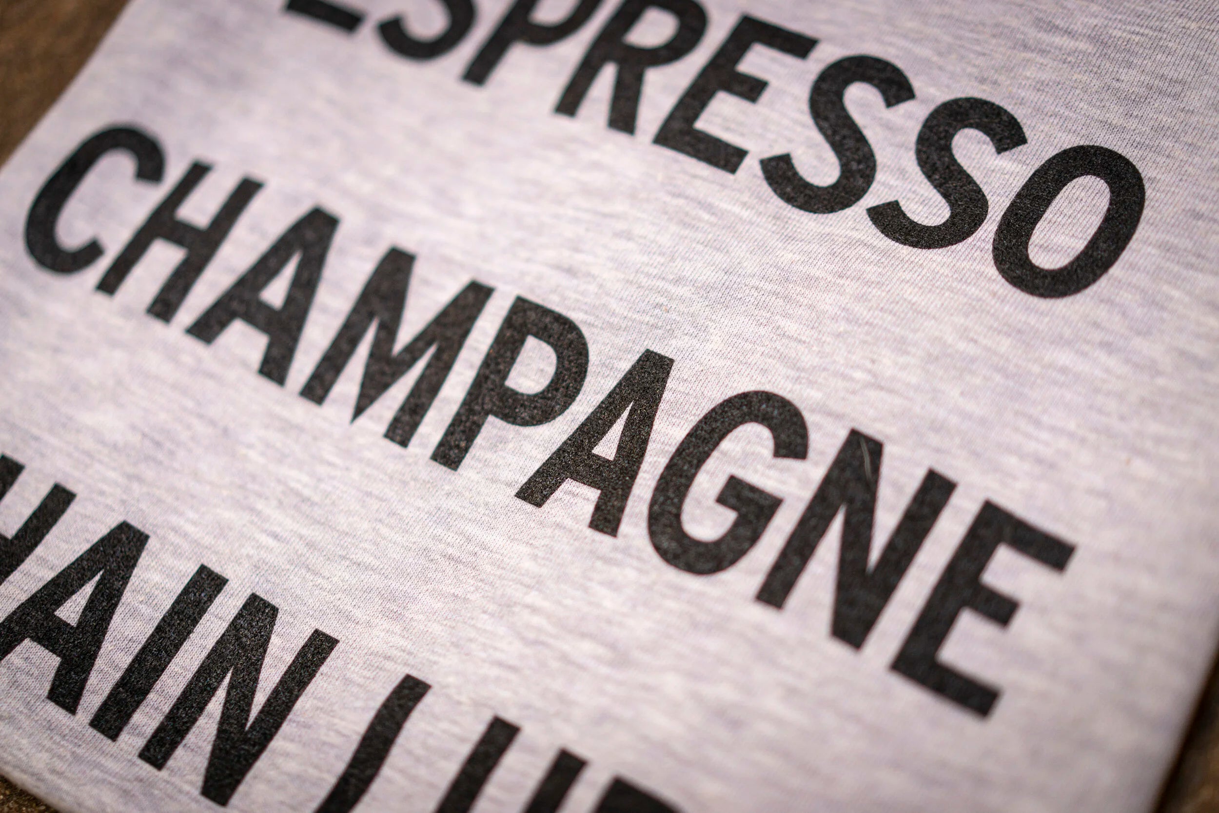 Espresso Champagne Chain Lube Tee