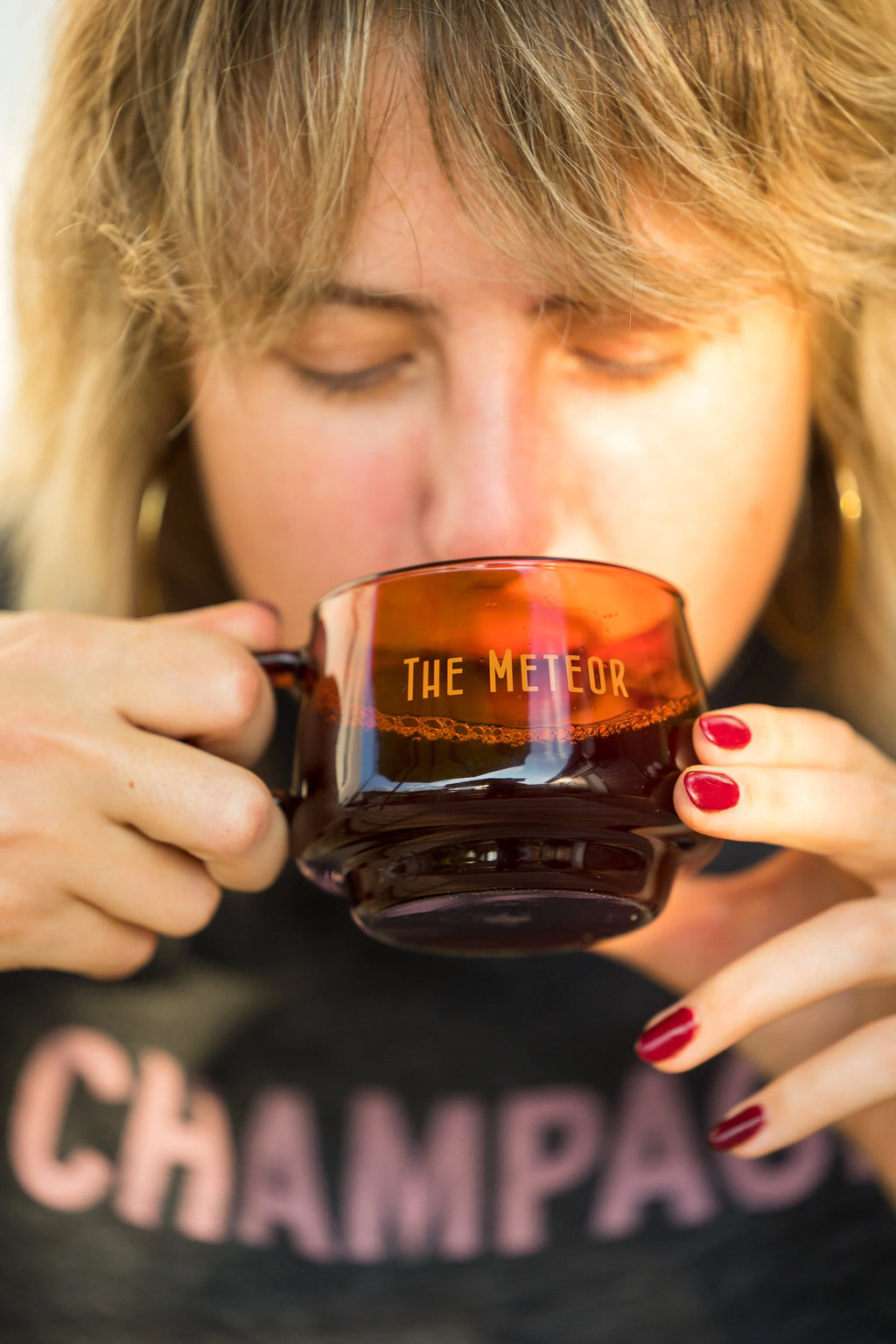 Meteor Vintage Amber Glass